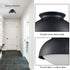 Black Glass Ceiling Light Flush Mount Fixture